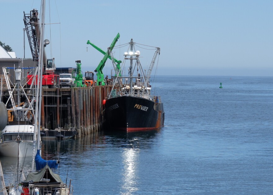 The Provider docks at East Point Dock in Kodiak. It's one of two boats that fish for weathervane scallops.