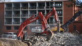 The demolition site at Hamilton Hall, Dec. 2, 2025.