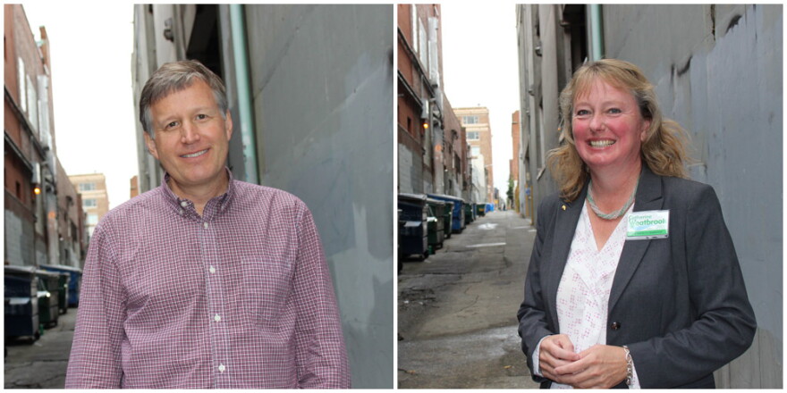 Seattle City Council District 6 candidates Mike O'Brien and Catherine Weatbrook.