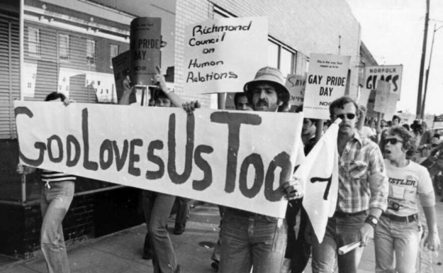 Protesters marched in Norfolk against anti-gay speaker Anita Bryant in 1977 (Image: Norfolk LGBT Life Center)