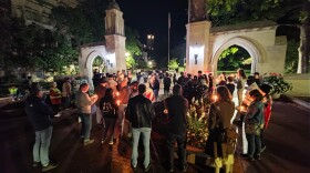The faculty members attended candlelight vigils that intentionally violated Indiana University's expressive activity policy. The policy was amended by the Board of Trustees in November.