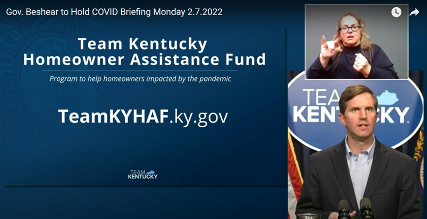 Gov. Beshear announced mortgage assistance is now available for homeowners who've suffered financial hardship during the pandemic.