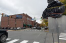 A stop sign is bagged at the corner of Linden Street and Penn Avenue until Monday when downtown Scranton traffic patterns will change.