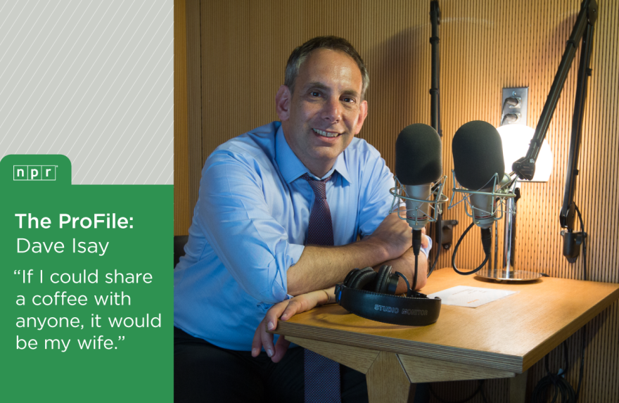 StoryCorps Founder Dave Isay in the recording booth located in New York City's Foley Square.