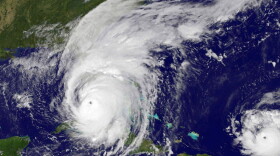 Hurricane Irma passes Cuba and approaches southern Florida on Sunday, Sept. 10, 2017, in a NASA satellite captured a night-time image of the storm in the Florida Straits and identified where the strongest storms were occurring within Irma's structure. NOAA's GOES-East satellite provided a visible image at the time of Irma's landfall in the Florida Keys. NASA photo