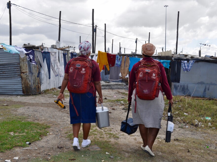 A key element in the study was sending local health workers door-to-door to talk about — and test for — HIV.