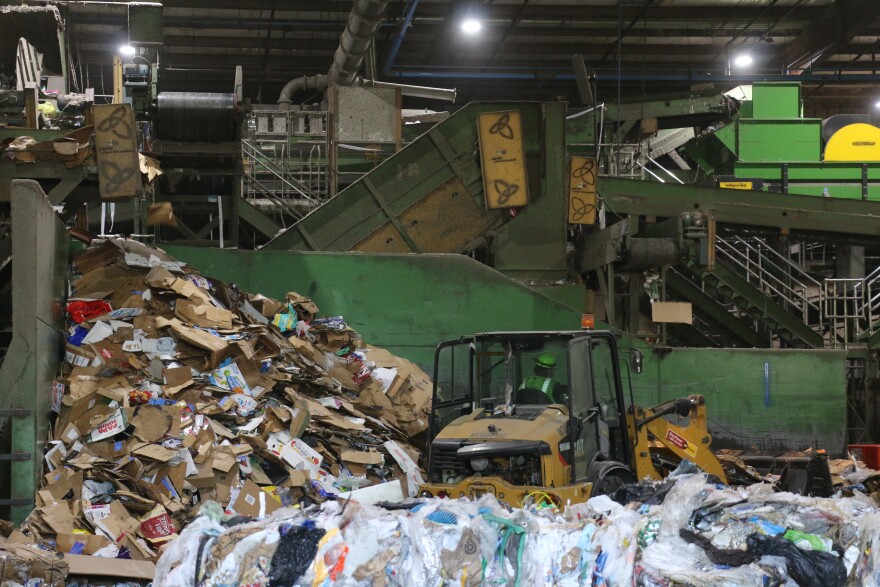 Inside Brevard County's sorting area as workers continue to carry out the process of recycling.