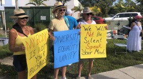 Women with signs
