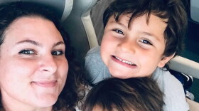 Giovanna Sasbin and her children. 
