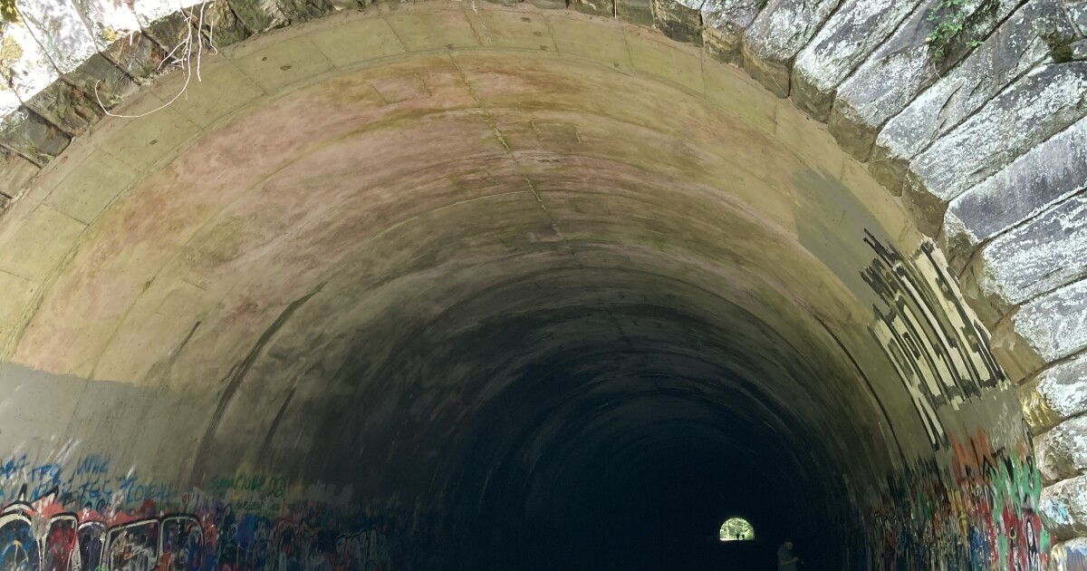The Road to Nowhere tunnel at the Great Smoky Mountains National Park.