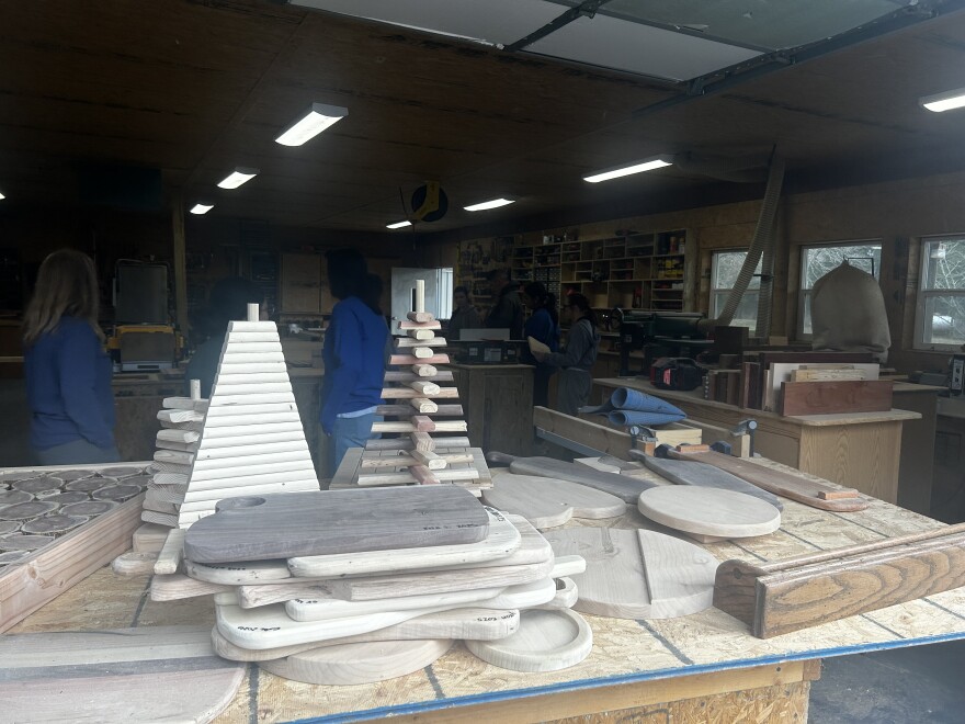 Rogers students made custom wooden gifts for single parents this holiday season.