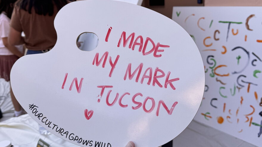 An "I made my mark in Tucson" palette at Tucson Meet Yourself on Oct. 17, 2026.