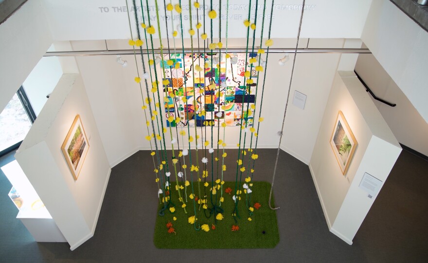 Artwork in "Unspoken Resilience," on display at the University of New England Art Gallery in Portland.