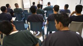 Virginia Cole, with the Northwest Immigrant Rights Project, teaches a legal aid class at the Northwest Detention Center on Wednesday, June 21, 2017, in Tacoma.