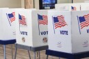 row of voting booths in a precinct 
