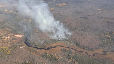 Forest Service photo of the Black River Fire taken from aircraft working the incident.