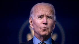 President-elect Joe Biden delivers remarks Monday in Wilmington, Del., after being briefed by members of his foreign policy and national security teams.
