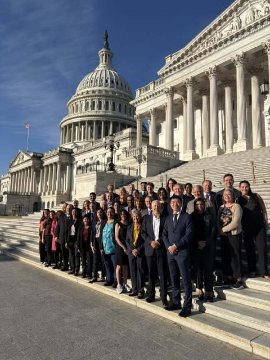 Advocates from the North Carolina Rheumatology Association on the steps of the U.S. Capitol after meeting with congressional lawmakers to lobby for critical medical access reforms.