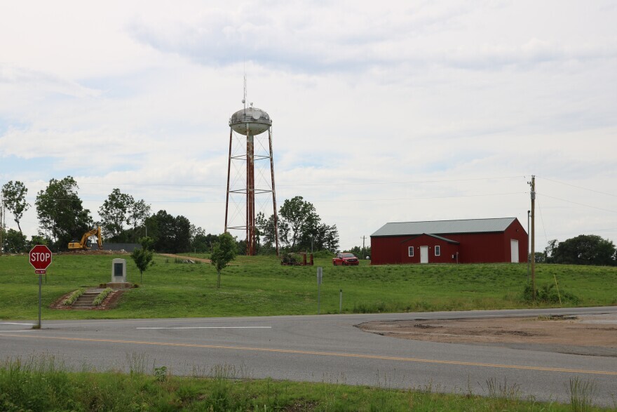 From the main intersection in Cayce with State Route 94, Gardner's Electrical Service can be seen in it's new building. The company is back in small Fulton County community six months after the storm.