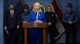 Missouri Attorney General Catherine Hanaway speaks at a press conference in Springfield, Mo. on March 18, 2026.
