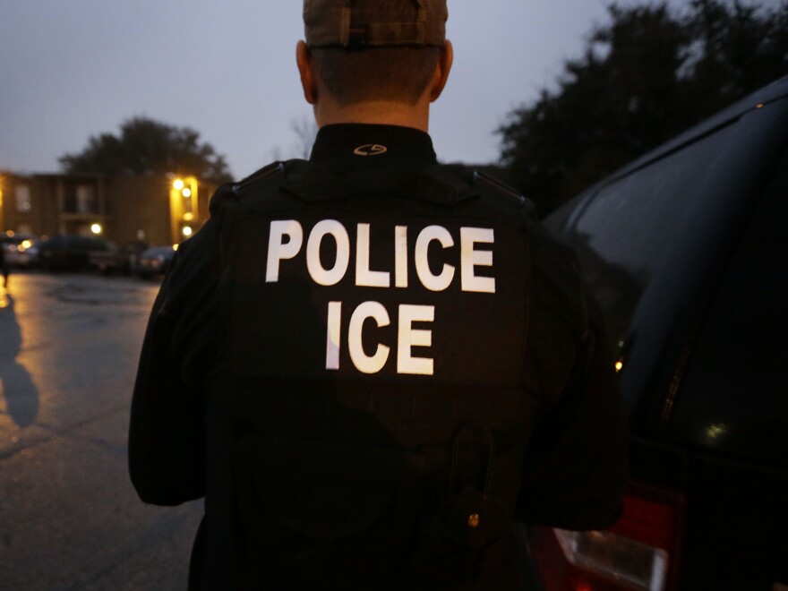 U.S. Immigration and Customs Enforcement said they arrested a man, who was on the way to the hospital with his pregnant wife for a scheduled cesarean section, because of an arrest warrant for him in Mexico related to a homicide case.