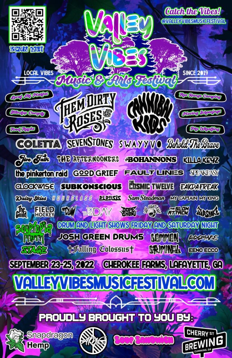 Poster for Valley Vibes 2022.
