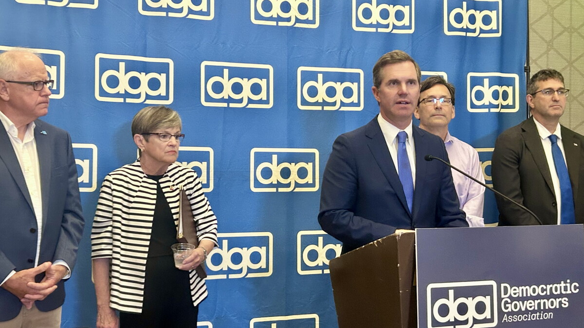 Democratic governors, led by Beshear, go on offense in Louisville ahead of midterms