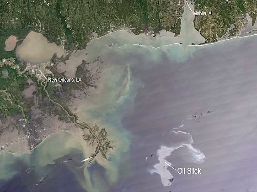 Oil spill from space.