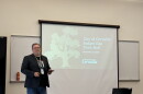 Corvallis Mayor Charles Maughan speaks at the first of four budget gap town hall meetings, Sept. 23, 2026.