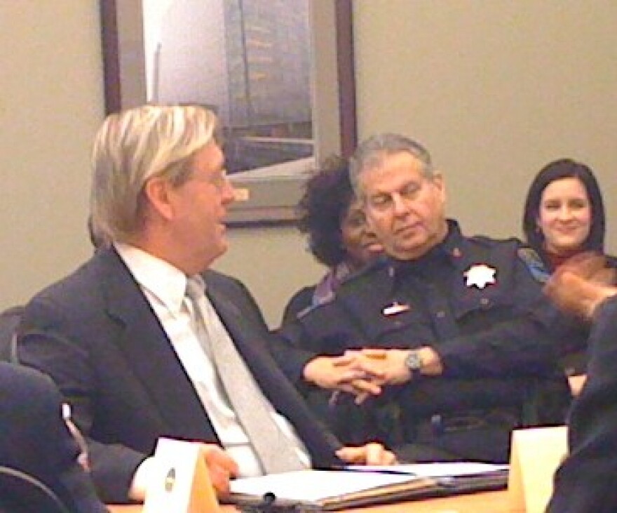 Terry Simonson before the City Council