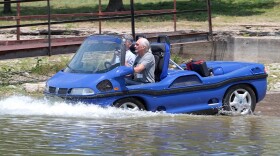 This amphibious Hobbycar from the Lane Motor Museum sank Saturday at Percy Priest Lake.