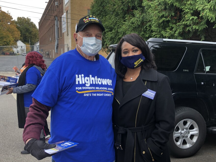 Joe Nanashee, 87, has been at the Summit County Board of Elections handing out campaign literature -- rain or shine -- since the first day of early voting on October 6.