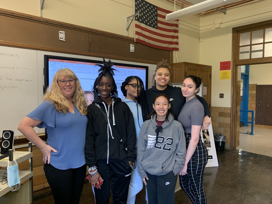 From left to right, Dr. Lisa Snow, Tylynn Johnson, Lyric Johnson, Taya Bates (back), Ari Carachuri (front), and Dina Brown.