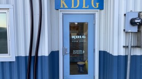 KDLG public radio station's front entrance, Dillingham, Alaska.