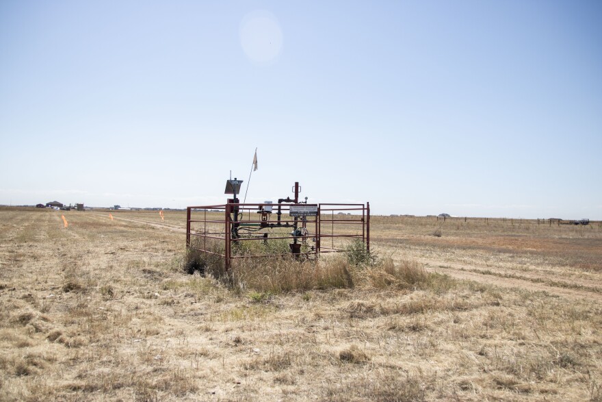 Interior Secretary Deb Haaland visited a leaking well at a private property in Brighton, Colo. on Sept. 27, 2023. She spoke about how millions of Americans live within one mile of one of these oil or gas wells, and she is determined that this federal investment will help plug them.