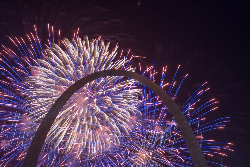 Fireworks and Fair St. Louis returned to the Gateway Arch Wednesday, July 4, 2018, for Independence Day celebrations in St. Louis on July 4, 2018.