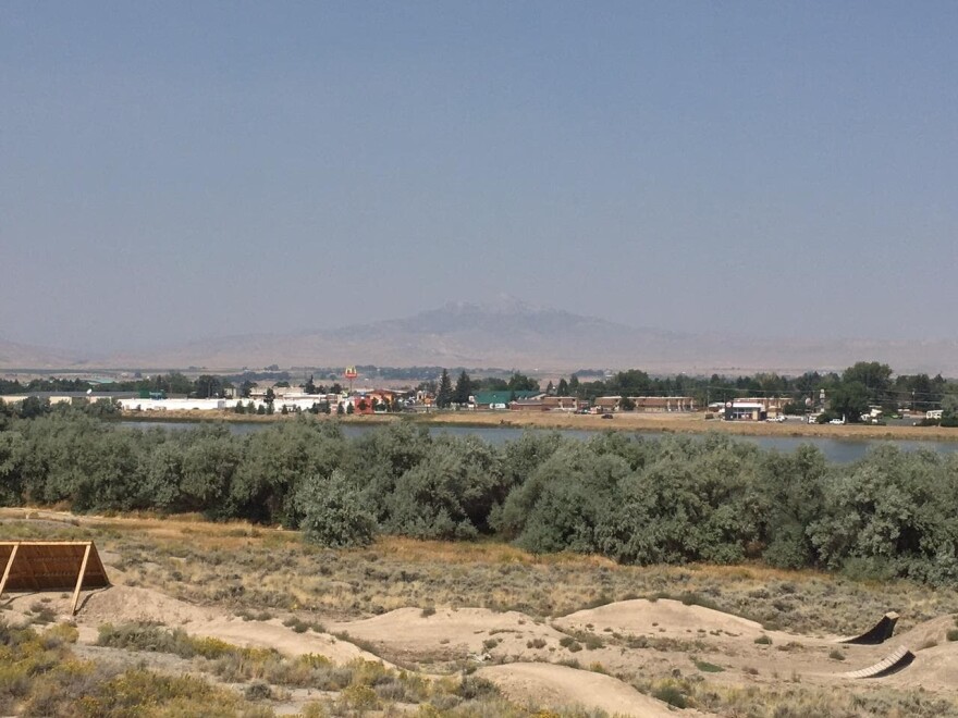 View of Cody and Heart Mountain. (Cooper McKim/Wyoming Public Radio)