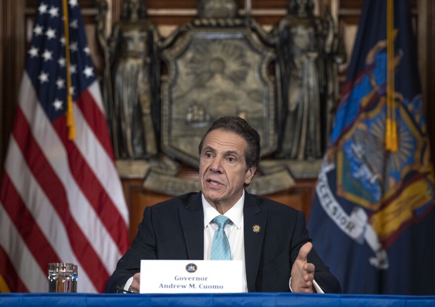 New York Governor Andrew Cuomo speaking March 25, 2020.