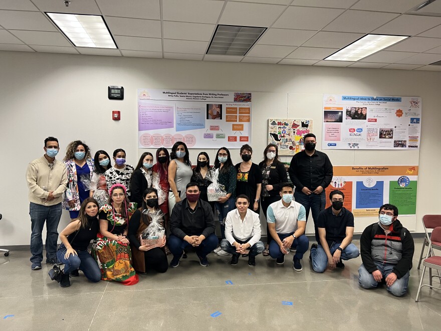 Students of Dr. Sara Amani at the San Luis Learning Center of Arizona Western College held the second Multilingual Student Expo on Wednesday, March 16, 2022.