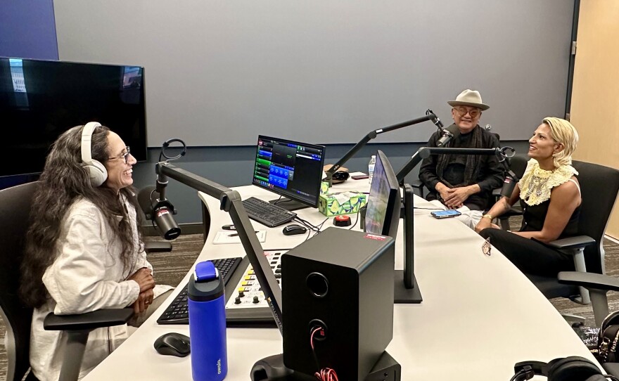 TPR's Norma Martinez interviews San Antonio-based deigner Agosto Cuellar and community activist Dr. Puente Para La Gente at TPR studios.