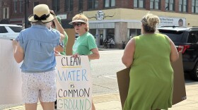 Protesters in Lexington on Saturday, July 18, 2026.