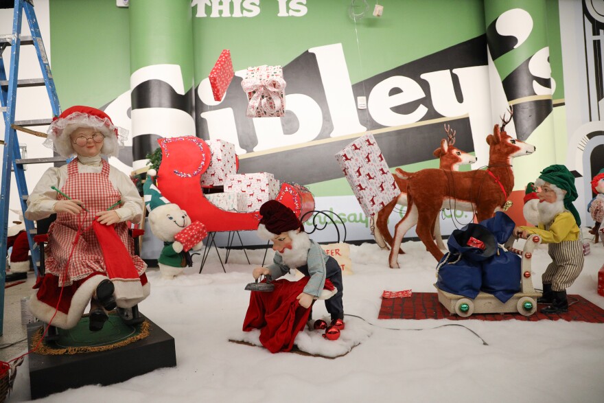 Christmas decorations that once filled the windows of Sibley's Department Store in downtown Rochester are being resurrected after years of sitting in storage for display at The Mercantile at Sibley Square during the holiday season. (photo by Max Schulte)