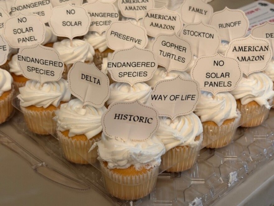 A tray of cupcakes illustrates the questions raised by the proposed Silicon Ranch solar farm in Baldwin County.