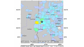 A 3.8 magnitude quake centered near Bloomingdale shook parts of Indiana Thursday.