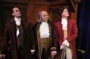 Joshua Ratz as John Adams, Rich McCoy as Ben Franklin and Matt Ratz as Thomas Jefferson in 1776