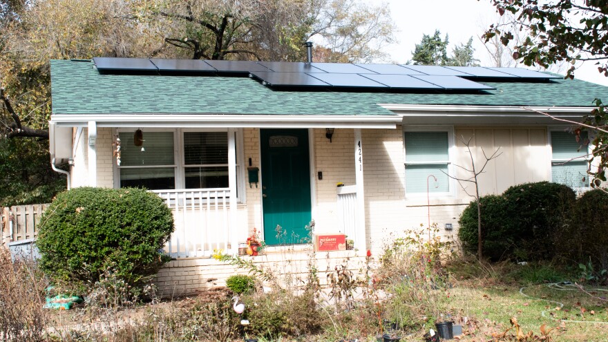 Charlotte-based RENU Energy Solutions installed this 13-panel solar array on a home in East Charlotte.