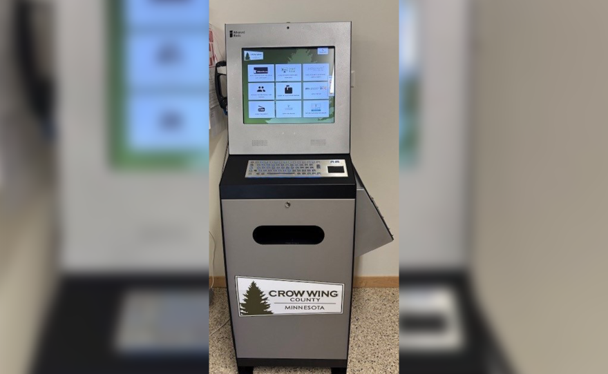 Kiosks are now available in Pequot Lakes and Crosby for people to access Crow Wing County Community Services.