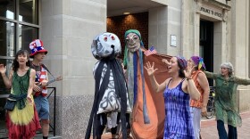The Uprise Creative Collective performs on Charlottesville's downtown mall.
