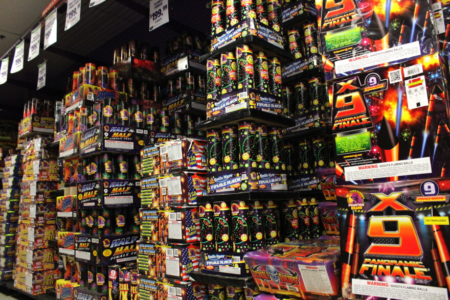 Key Largo's Phantom Fireworks selection rivals other roadside vendors nearby on Tuesday, July 3, 2018. 