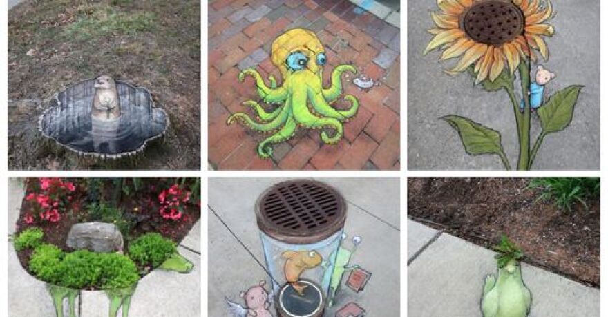 Street art by David Zinn